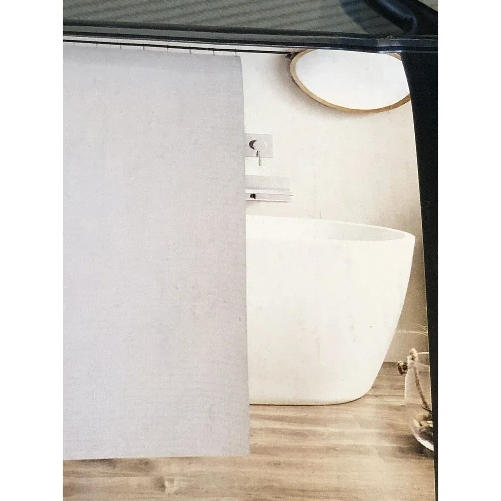 New Luxury CHATEAU COLLECTION Shower Curtain 100% Cotton Embroidered 72” Gray